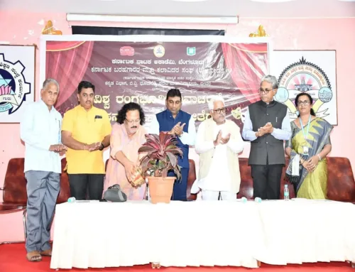 World theatre Day celebrated by departmenet Kannada on 27/3/26  shri Mahesh V Patil, .Dr.Rajnesh